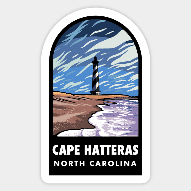 Cape Hatteras - Outer Banks, NC Sticker by HalpinDesign